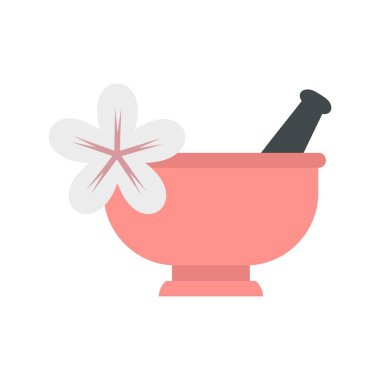 Harç ve havaneli simgesi, düz stil