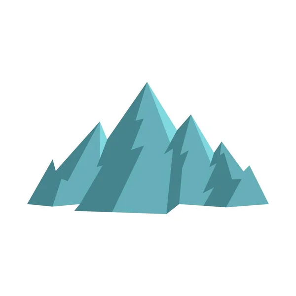 Icono de montaña, estilo plano — Archivo Imágenes Vectoriales