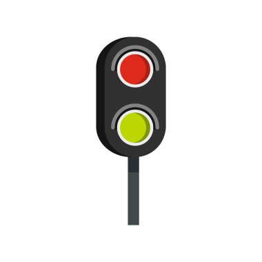 Semafor trafficlight simgesi, düz stil
