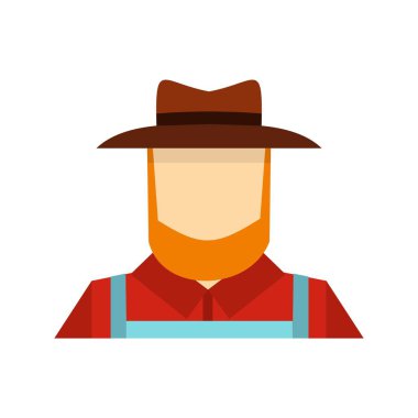 Çiftçi simgesi, düz stil