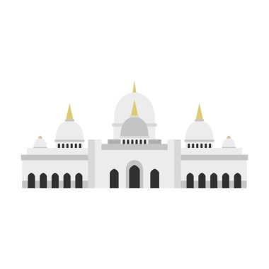 Taj Mahal'ı simgesi, düz stil