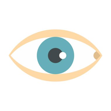Sağlıklı göz simgesini, düz stil