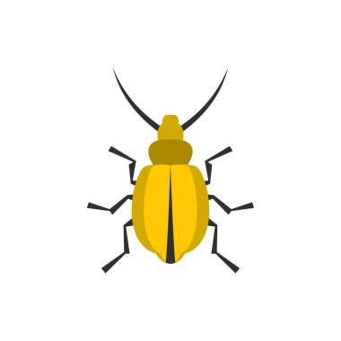 Sarı böceği simgesi, düz stil