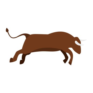 Boğa simgesi, düz stil