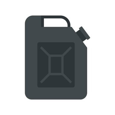 Siyah bidon simgesi, düz stil