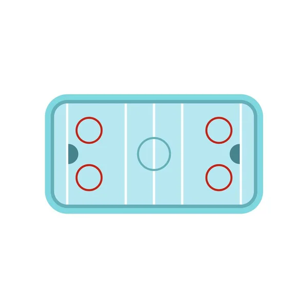 Icono de pista de hockey sobre hielo, estilo plano — Vector de stock