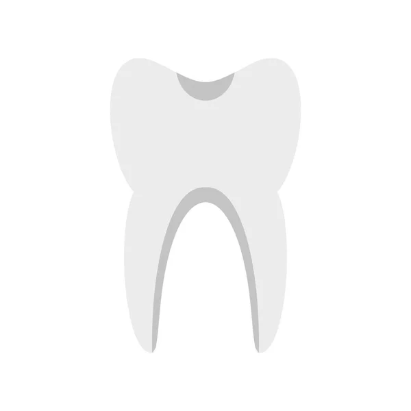 Ícone de dente, estilo plano — Vetor de Stock