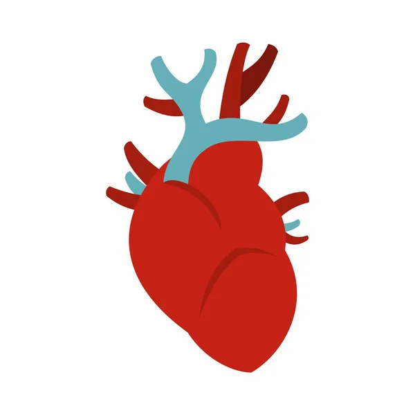 Icono del corazón, estilo plano — Vector de stock