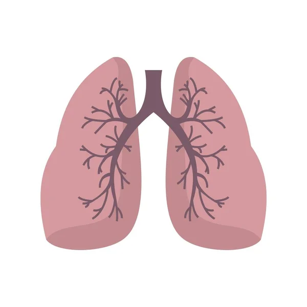 Pictograma plămânilor, stil plat — Vector de stoc