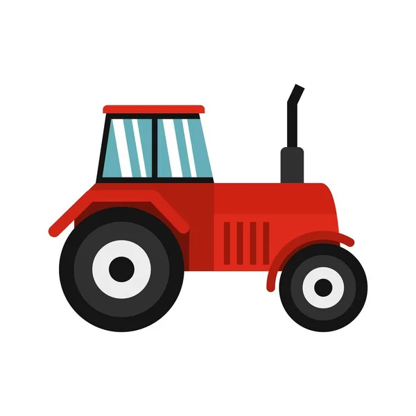 Icône de tracteur, style plat — Image vectorielle