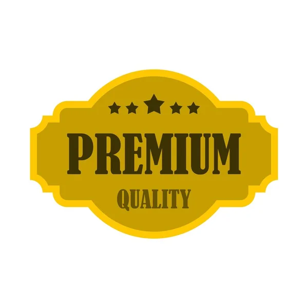 Icono de etiqueta de calidad premium, estilo plano — Vector de stock