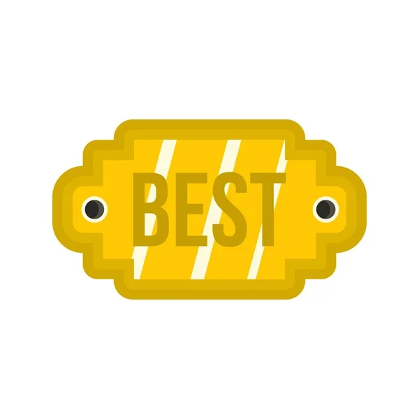Étiquette dorée avec la meilleure icône d'inscription — Image vectorielle