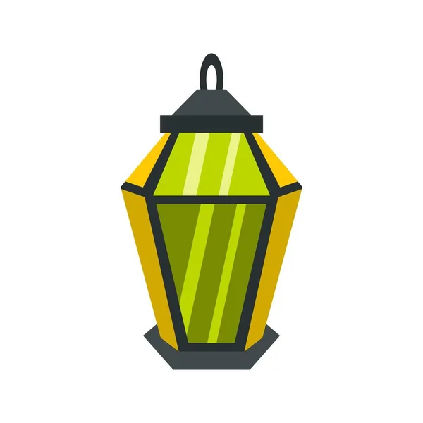 Icona della lanterna, stile piatto — Vettoriale Stock