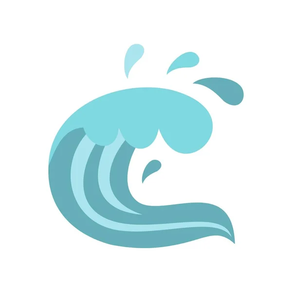 Icono del mar, estilo de dibujos animados — Vector de stock