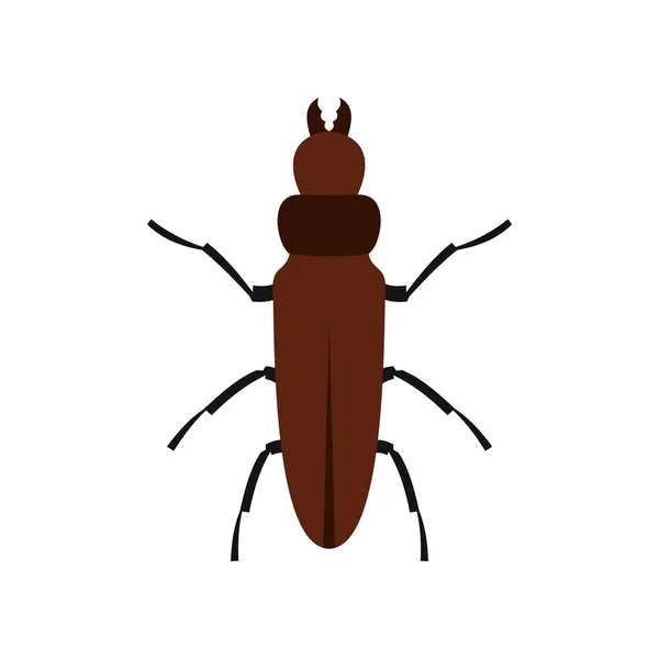 Cockroach icon, flat style — Stock Vector