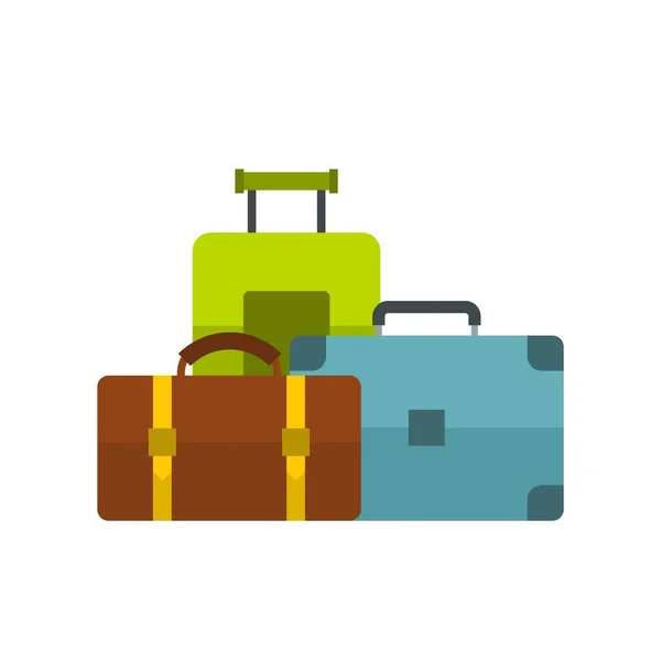 Bagage pictogram, vlakke stijl — Stockvector