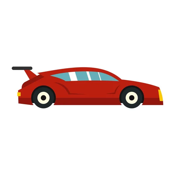 Piros autó ikon, lapos stílusú — Stock Vector