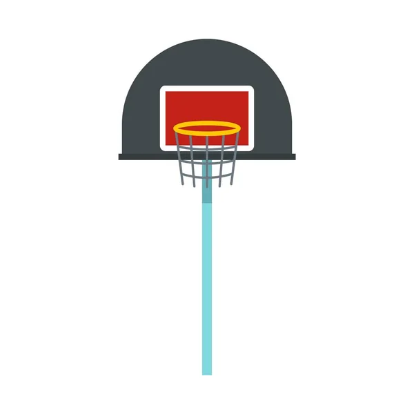Basketball hoop icon, flat style — Stock Vector