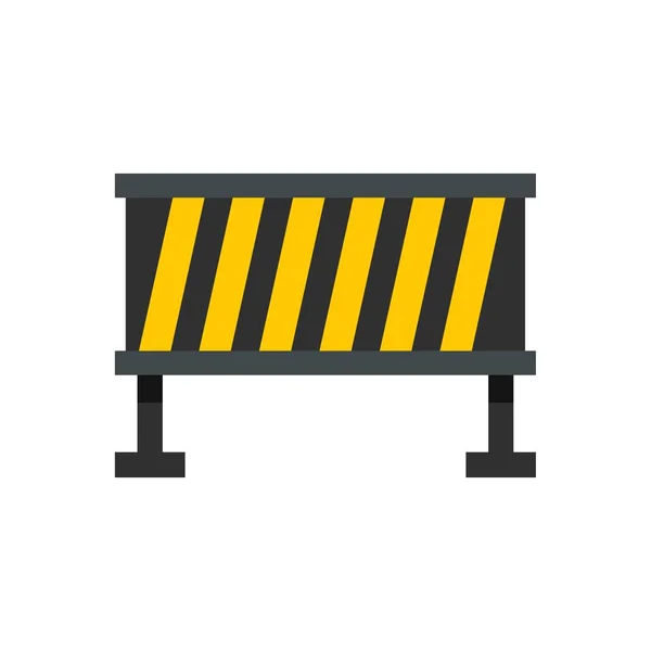 Veiligheid barricade pictogram, vlakke stijl — Stockvector