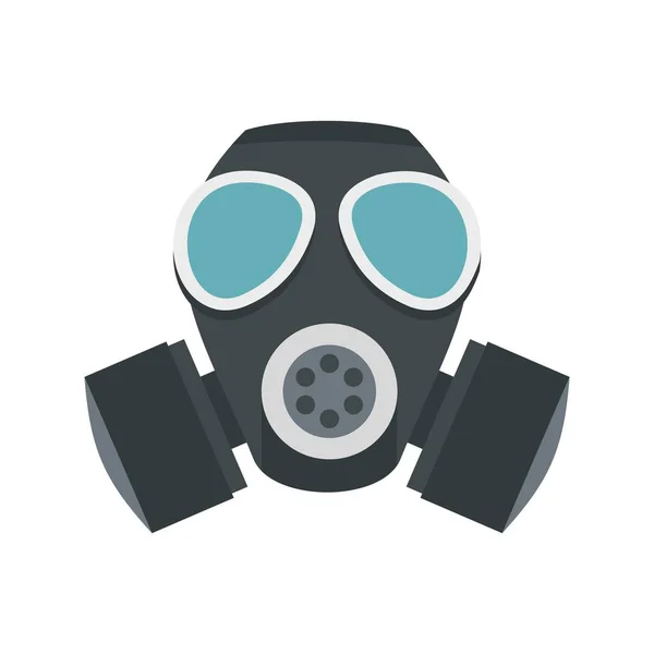 Leger gasmasker pictogram, vlakke stijl — Stockvector