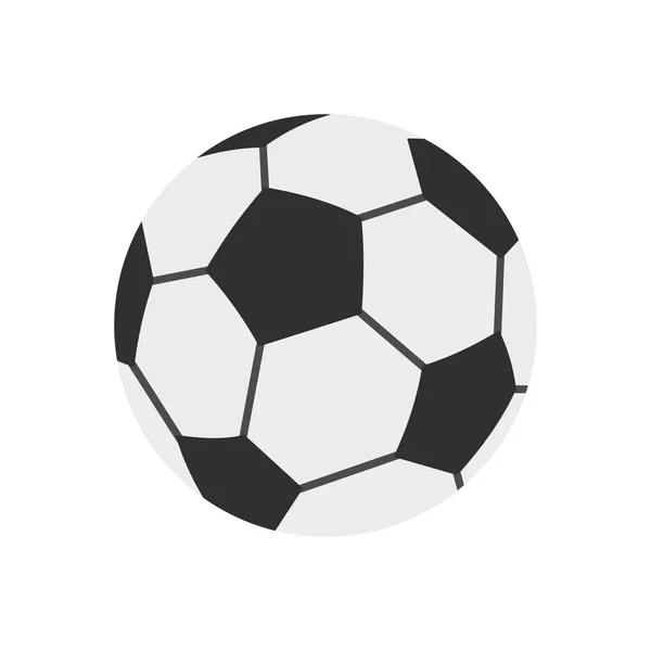 Icono de pelota de fútbol, estilo plano — Vector de stock