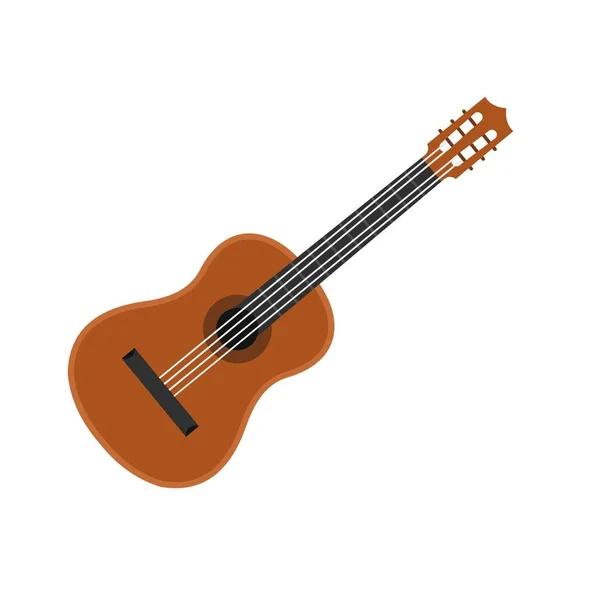 Icono de guitarra, estilo plano — Vector de stock