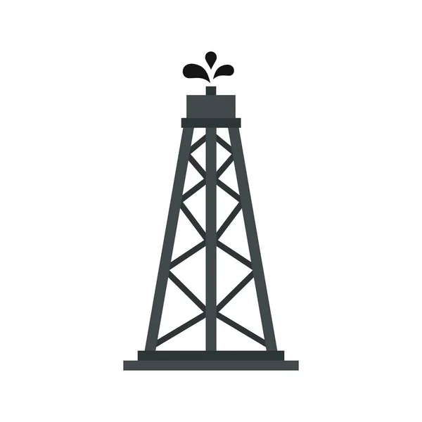 Ícone de plataforma de óleo, estilo plano —  Vetores de Stock