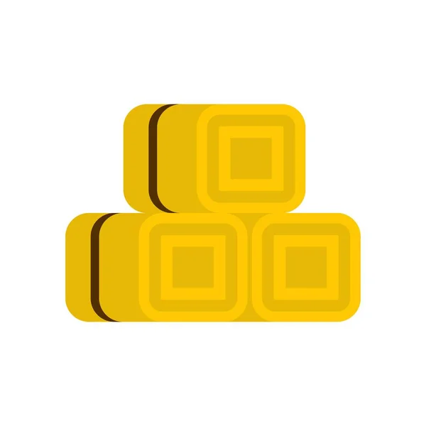 Hay bundles icon, flat style — Stock Illustration Hay bundles icon, flat style Stock Illustration