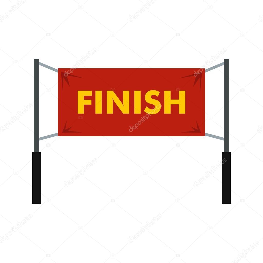 Finish line icon, simple style