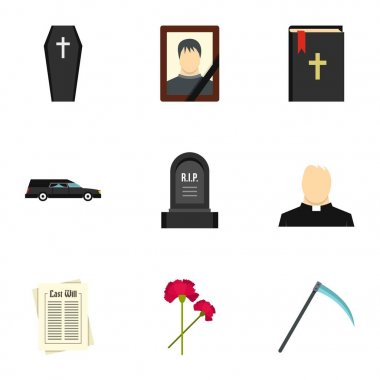 RIP Icons set, düz stil