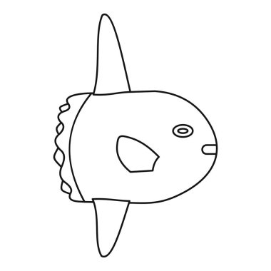 Balık simgesi, anahat stili