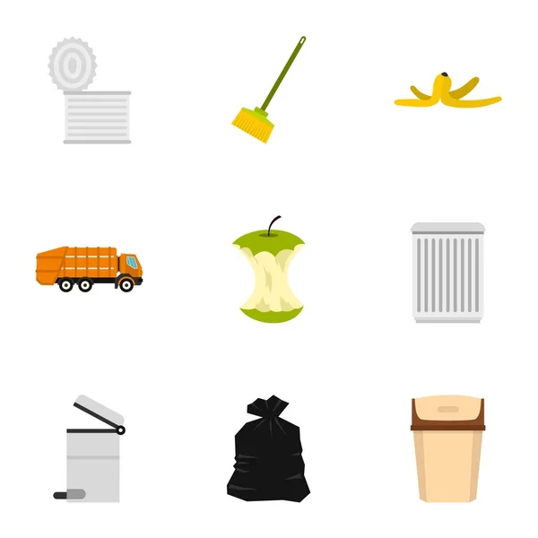 回收的图标集，平风格 — 图库矢量图片