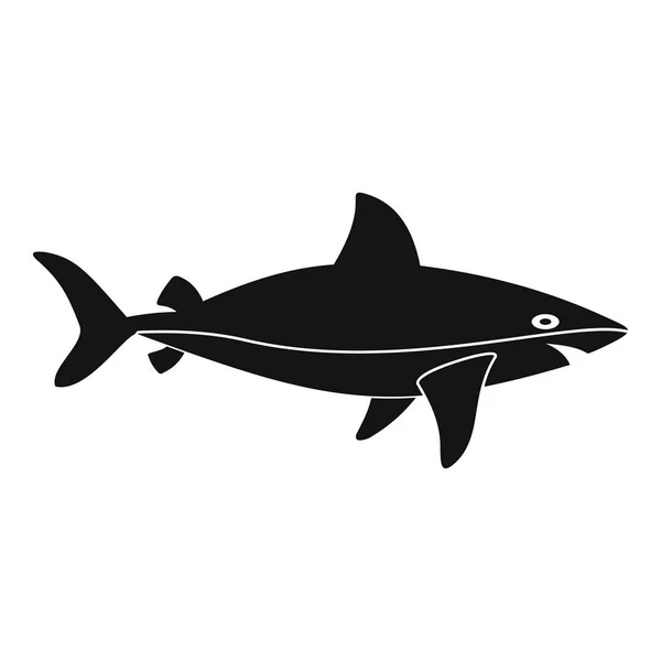鲨鱼鱼图标，简单的样式 — 图库矢量图片