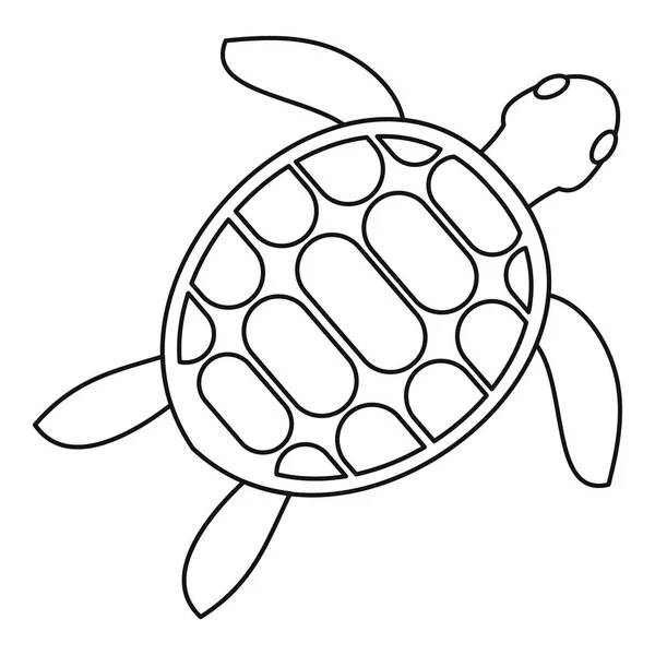 Icône tortue, style contour — Image vectorielle