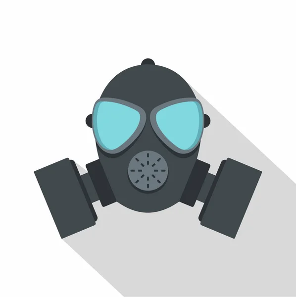 Gas mask icon, flat style — Stock Vector