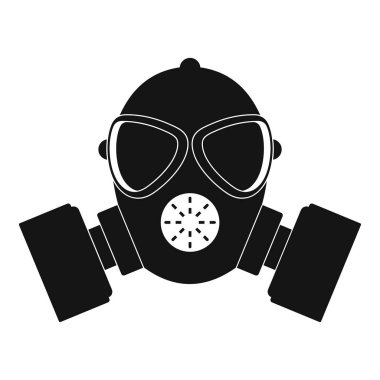 Gaz maskesi simgesi, basit tarzı