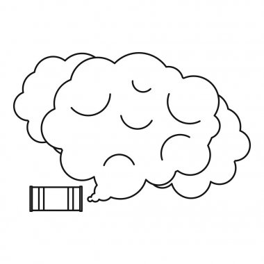 Göz yaşartıcı gaz simgesi, anahat stili