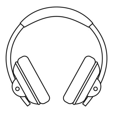 Kulaklık simgesi, anahat stili