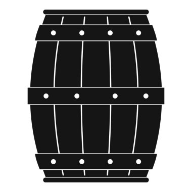 Ahşap varil simgesi, basit tarzı