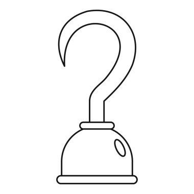 Kanca simgesi, anahat stili