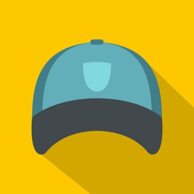 Kış şapkası simgesi, düz stil