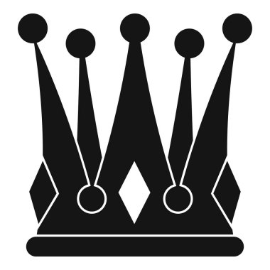 Krallara layık taç simgesi, basit tarzı