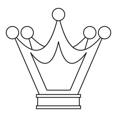 Prenses tacı simgesi, anahat stili