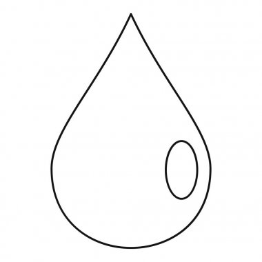 Damla simgesi, anahat stili