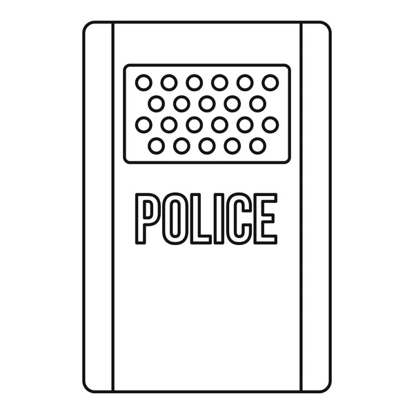 Polizei-Ikone, Umriss-Stil — Stockvektor