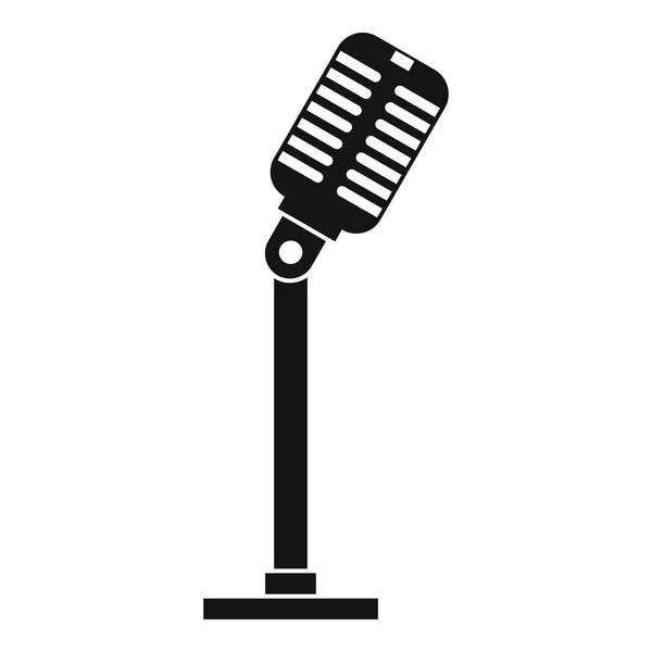 Icône de microphone, style simple — Image vectorielle