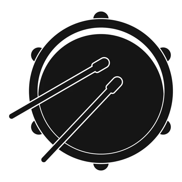 Icône tambour, style simple — Image vectorielle