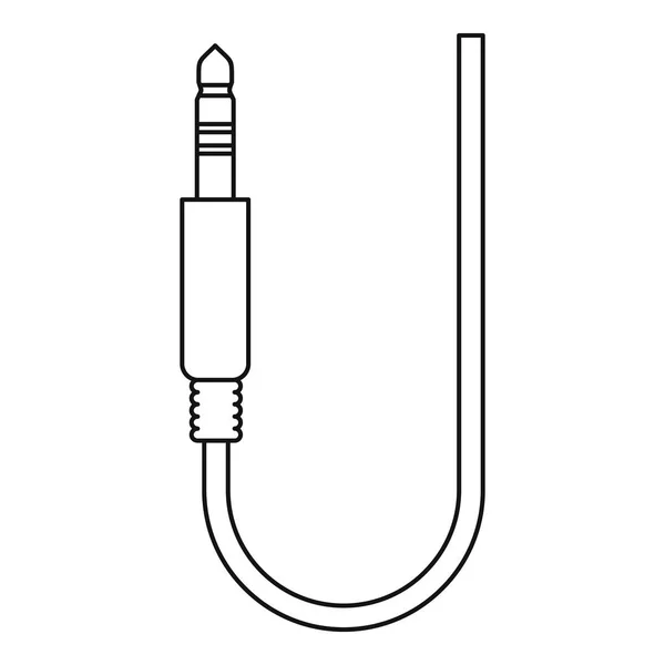 Microfoon draad pictogram, Kaderstijl — Stockvector