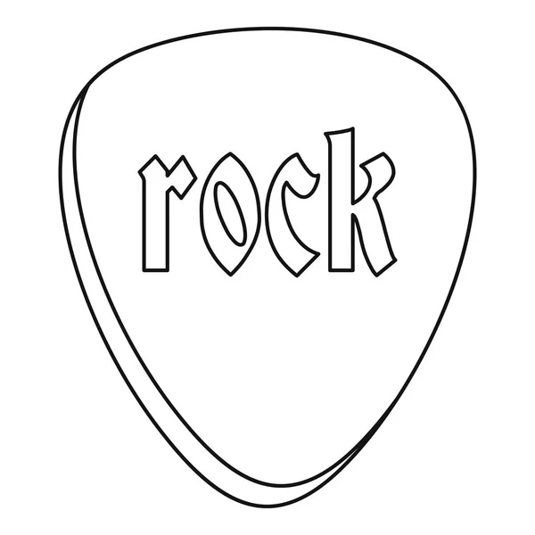 Icona di pietra di roccia, stile contorno — Vettoriale Stock
