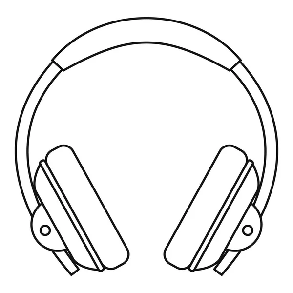 Icono de auriculares, estilo de contorno — Vector de stock